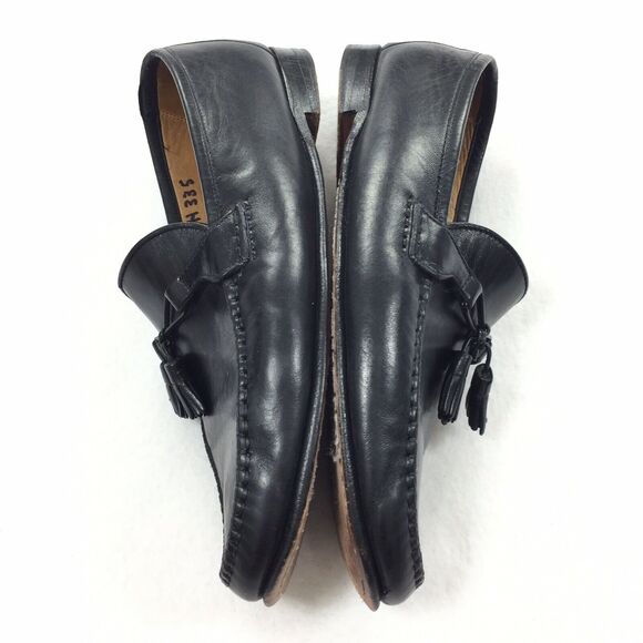Allen Edmonds Leather Tassel Loafers Size 10 D Black Slip On Luxury Dress Shoes